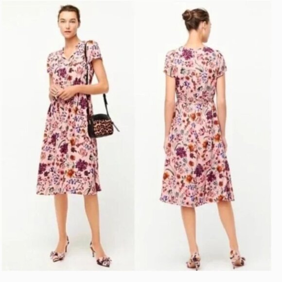 J.Crew Dutch Floral Midi Dress - Picture 1 of 4